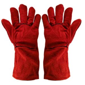 Working gloves in Split Leather Big Red